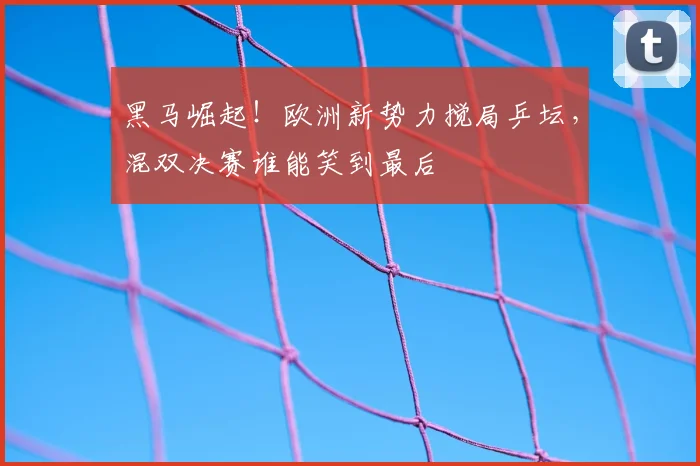 黑马崛起！欧洲新势力搅局乒坛，混双决赛谁能笑到最后